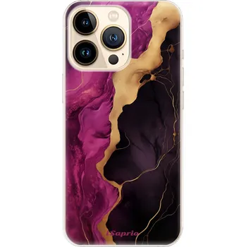 Pouzdro na mobilní telefon Odolné silikonové pouzdro iSaprio - Pink Black Marble - iPhone 13 Pro Max