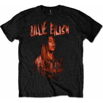 Pánská móda Billie Eilish tričko, Spooky Logo Black, pánské XL