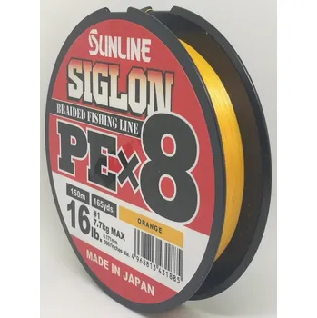 SUNLINE šňůra SIGLON PEx8 150m/20Lbs/0,187mm-OR
