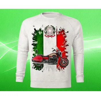 Pánská mikina mikina MOTO GUZZI California 1400 Touring pánská L (mikina s motorkou SVĚTLE ŠEDÝ MELÍR)