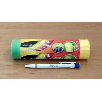 Pytle na odpadky Pytle na odpad 35 l žluté zatahovací cena=15ks