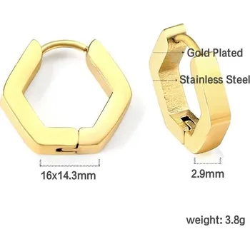 Náušnice Nerezové náušnice geometrických tvarů - 197G