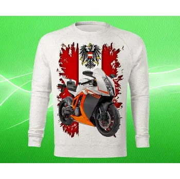 Pánská mikina mikina KTM 290 Duke pánská 3XL (mikina s motorkou světle šedý melír )