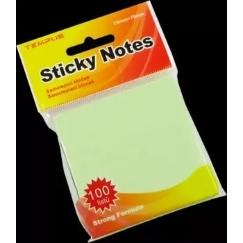 Samolepící bloček pastel 75 x 75 zelený závěs