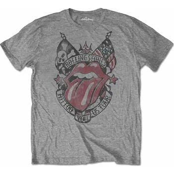 Pánská móda Rolling Stones tričko, Tattoo You US Tour Grey, pánské S