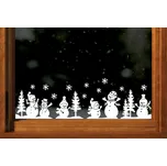 Pruh Veselí sněhuláci 1 (Samolepicí dekorace - vánoční)