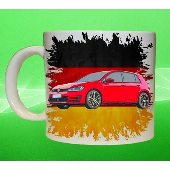 hrnek Volkswagen Golf GTD 150ml (hrneček s osobním autem Volkswagen )