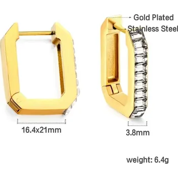 Náušnice Nerezové náušnice geometrických tvarů - 180AG