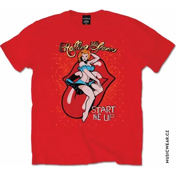 Pánská móda Rolling Stones tričko, Start Me Up, pánské XL