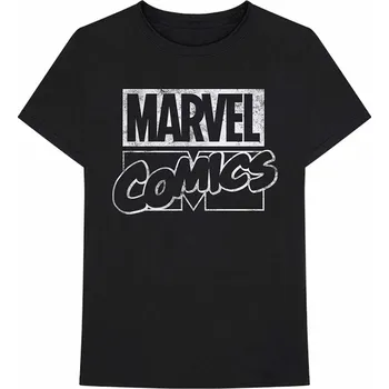 Pánská móda Marvel Comics tričko, Logo Black, pánské XL