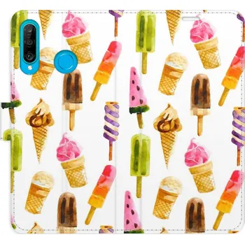 Pouzdro na mobilní telefon Flipové pouzdro iSaprio - Ice Cream Pattern - Huawei P30 Lite