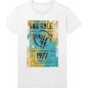 Pánská móda Van Halen tričko, Pasadena '77, pánské XL
