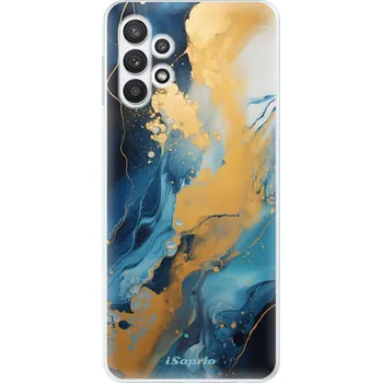 Pouzdro na mobilní telefon Odolné silikonové pouzdro iSaprio - Blue Gold Marble - Samsung Galaxy A32