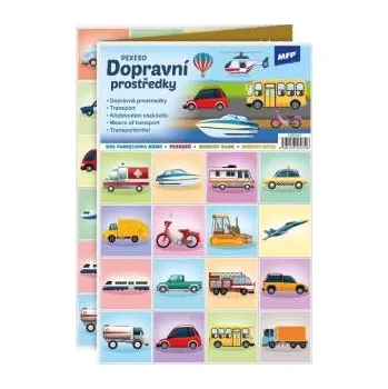 Pexeso MFP Pexeso 3xA4 Dopravní prostředky 5301037