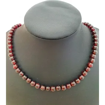 Náhrdelník Náhrdelník Granát - kuličky 6 mm