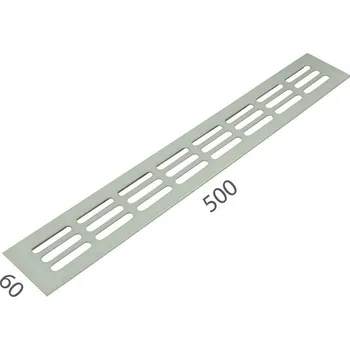 Větrací mřížka SRL - ALFA větrací mřížka šířka 60 x 500 mm 60 mm, 500 mm F9 - Nerez elox