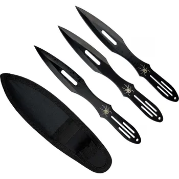 Bojový sport CHZ Sada 3 vrhacích nožů "BLACK SPIDER" Velké
