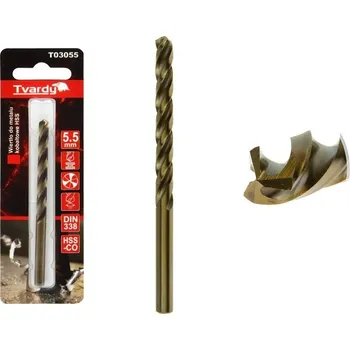 Vrták HSS M35 5,5 mm vrták z kobaltového kovu TVARDY
