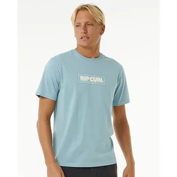 Pánské oblečení Tričko Rip Curl BIG MUMMA ICON TEE Blue/Grey velikost XL