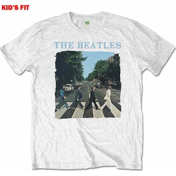 Karnevalový kostým The Beatles tričko, Abbey Road &amp; Logo White, dětské L velikost L věk (5-6 let)