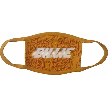 rouška Billie Eilish bavlněná rouška na ústa, Racer Logo &amp; Graffiti Yellow