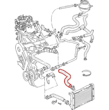 ČR Hadice chladiče vody 360 mm VW Passat [B3] 1988-1993