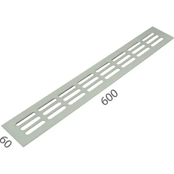 Větrací mřížka SRL - ALFA větrací mřížka šířka 60 x 600 mm 60 mm, 600 mm F9 - Nerez elox