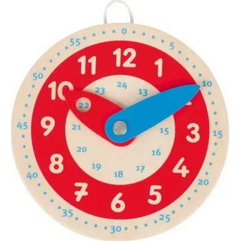 Hodiny Hodiny - Dřevěné malé k procvičování, 10cm (Goki)