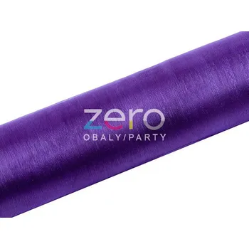 Organza 16 cm x 9 m - tm. fialová