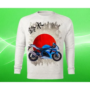 Pánská mikina mikina SUZUKI GSX R1000 dámská S (mikina s motorkou světle šedý melír)