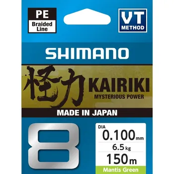 Shimano Šnůra Kairiki 8 Green 150m Varianta: 0,315mm 33,5kg
