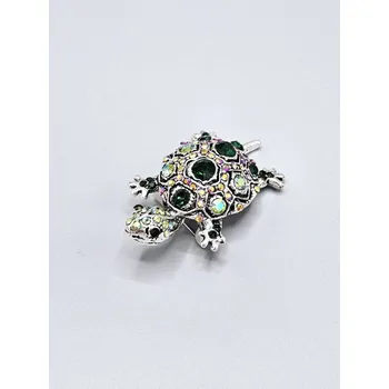 Brož Želva zdobená - brož, přívěsek Barevná