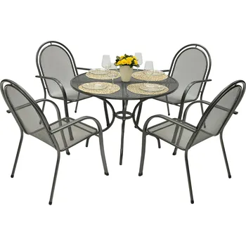Zahradní sestava Zahradní kovová sestava CORINA I. 1+4 Stůl ø 105 cm