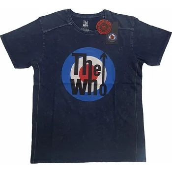 Pánská móda The Who tričko, Target Logo Snow Washed Blue, pánské S