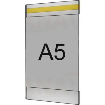 Plastová kapsa antireflexní A5 na výšku typ C 1x pěnová samolepka PVC-MAT kapsa C A5V - 1x pěnová samolepka - 1 ks