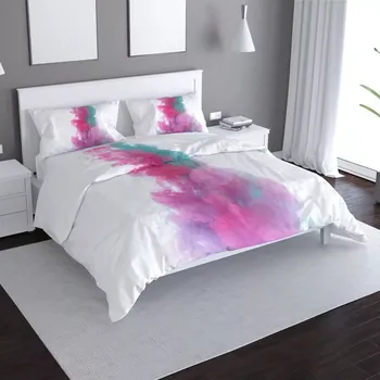 Povlečení Saténové povlečení Barevný kouř - Sablio - 140x200 / 90x70