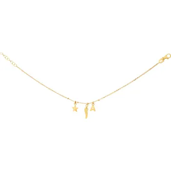 Náramek Zlatý náramek - hvězda, písmeno A - AP527-9391