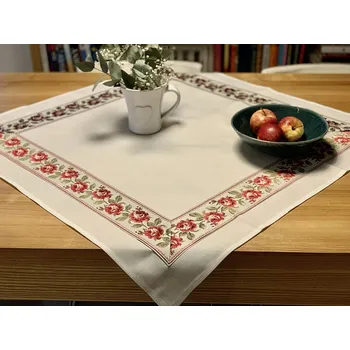 ubrus BYTEMA Vyšívaný ubrus a šál RŮŽIČKY 35 x 50 cm