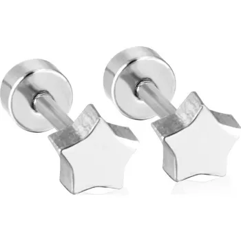 Náušnice Dětské náušnice z chirurgické oceli ve stříbrné barvě - EA608101S