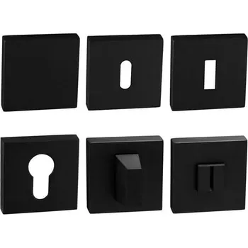 Dveřní kování TI - ROZETA - HR rozety WC BS - Černá matná (153)