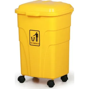 Odpadkový koš Mobilní nádoba na tříděný odpad E 70l, žlutá