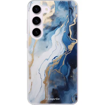 Pouzdro na mobilní telefon Odolné silikonové pouzdro iSaprio - Blue White Marble - Samsung Galaxy S23 5G