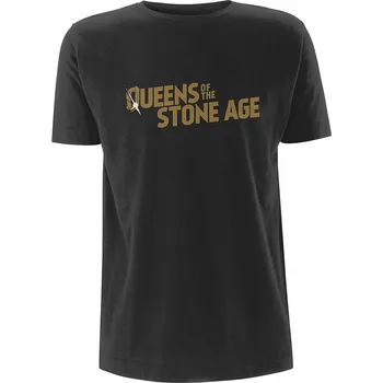 Pánské tričko Queens of the Stone Age tričko, Metallic Text Logo Grey, pánské XXL