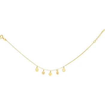 Náramek Zlatý náramek, anker - čtyřlístek, beruška, podkova - AP529-0205