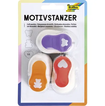 Děrovačka Folia Ozdobná děrovačka 3 ks