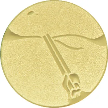 Emblém střílení hliněných holubů, pr. 50 mm, zlato