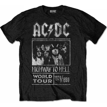 Pánská móda AC/DC tričko, Highway To Hell World Tour 1979-80, pánské M