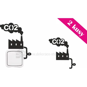 Samolepící dekorace Dekorace-steny.cz - Samolepky na vypínač - CO2 - 527