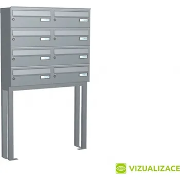 Poštovní schránka Poštovní schránka B-015 - volně stojící na podnoži z JPU profilu - lakovaná - RAL 7035 MAT. - SVĚTLE ŠEDÁ