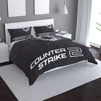 Povlečení Saténové povlečení Counter Strike 2 Průstřel - Sablio - 140x200 / 90x70